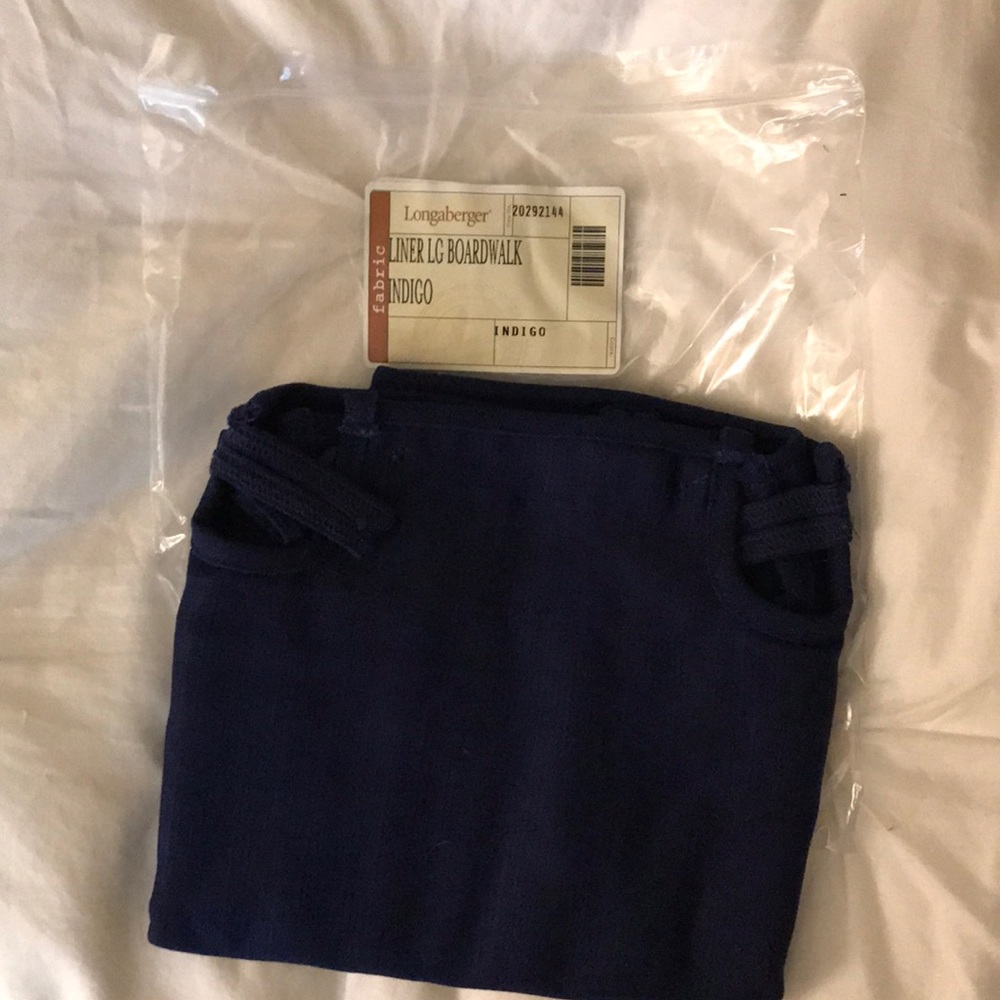 Longaberger Navy Liner for Large Boardwalk Basket